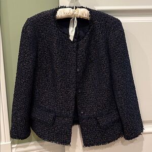 Ann Taylor Midnight Blue Tweed Blazer